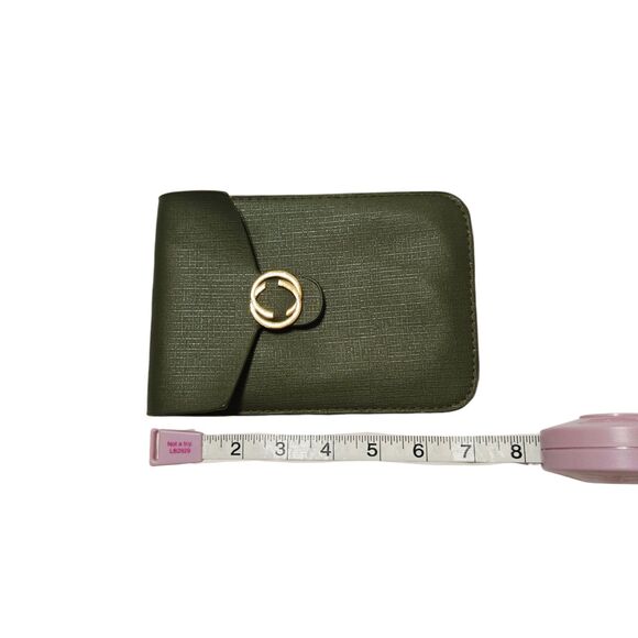 Ecosse Green Small Crossbody Bag - Compact Faux Leather Phone Purse - Picture 6 of 13